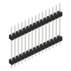 Günstig Stiftleiste, 15-polig, RM 2.54 mm, gerade, schwarz, 10056773