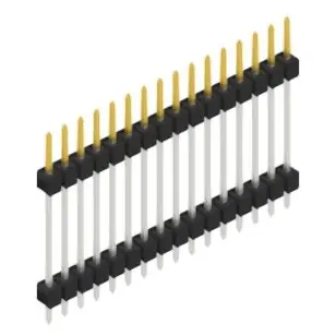 Kostenloser Rückversand Stiftleiste, 16-polig, RM 2.54 mm, gerade, schwarz, 10056775