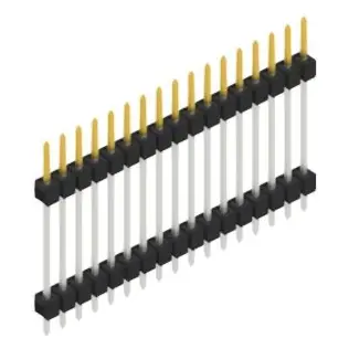 Bestpreis Stiftleiste, 17-polig, RM 2.54 mm, gerade, schwarz, SL519717S