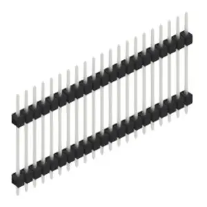 Stiftleiste, 21-polig, RM 2.54 mm, gerade, schwarz, 10056783 Zertifiziert