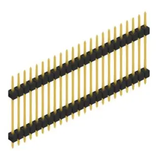 Stiftleiste, 23-polig, RM 2.54 mm, gerade, schwarz, 10056784 Aktuell