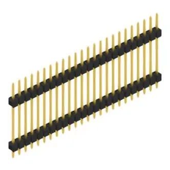 Stiftleiste, 24-polig, RM 2.54 mm, gerade, schwarz, 10056785 Markenware