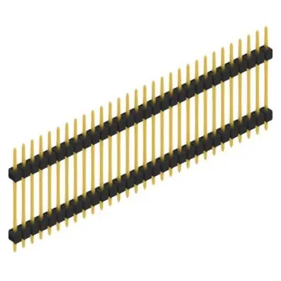 Preiswert Stiftleiste, 30-polig, RM 2.54 mm, gerade, schwarz, 10056788