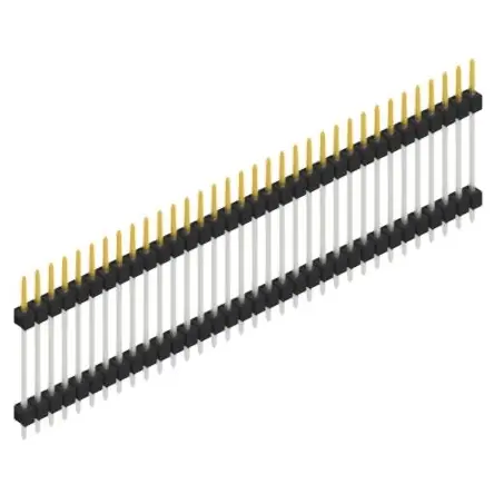Stiftleiste, 34-polig, RM 2.54 mm, gerade, schwarz, SL519734S Garantierte Lieferung