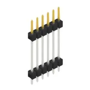 Direkt Vom Hersteller Stiftleiste, 6-polig, RM 2.54 mm, gerade, schwarz, SL51976S
