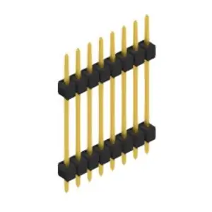 Rabatt Stiftleiste, 8-polig, RM 2.54 mm, gerade, schwarz, 10056759