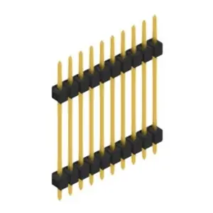 Neue Ware Stiftleiste, 10-polig, RM 2.54 mm, gerade, schwarz, 10056810