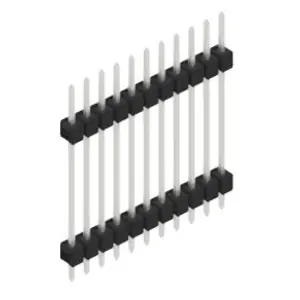 Preisknaller Stiftleiste, 11-polig, RM 2.54 mm, gerade, schwarz, 10056811