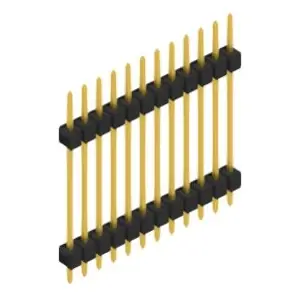 Stiftleiste, 12-polig, RM 2.54 mm, gerade, schwarz, 10056812 Kostenfreie Lieferung