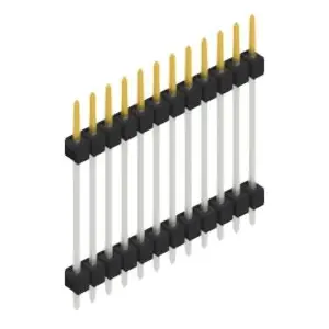 Meistverkauft Stiftleiste, 12-polig, RM 2.54 mm, gerade, schwarz, 10056813