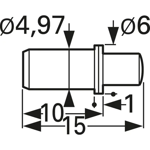 Batterielade- und Schnittstellenkontakt mit Tastkop, Waffel, Ø 4 mm, Hub 4 mm, RM 6.5 mm, L 15 mm, 5082-C-3.0NE-AU-4.0 Neu Im Sortiment