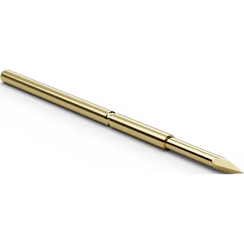 Standard-Prüfstift mit Tastkopf, Vierkant, Ø 1.05 mm, Hub 6.4 mm, RM 2.54 mm, L 33.3 mm, F58533S105L300 Geprüft