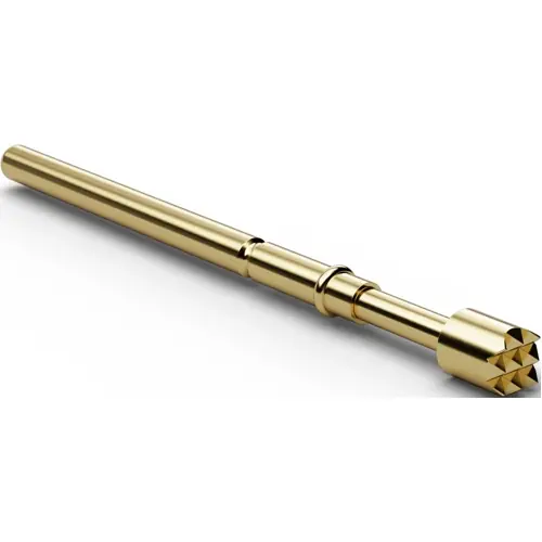 Standard-Prüfstift mit Tastkopf, Rundkopf, Ø 2.5 mm, Hub 5 mm, RM 2.54 mm, L 32 mm, F77206B250G150 Knallerangebot