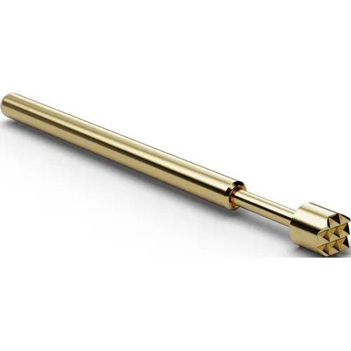 Standard-Prüfstift mit Tastkopf, Waffel, Ø 1.9 mm, Hub 4.4 mm, RM 2.54 mm, L 24.7 mm, F56206B190G200 Letzte Chance