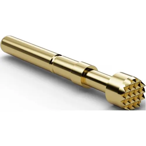 Kracherpreis Standard-Prüfstift mit Tastkopf, Waffel, Ø 4 mm, Hub 5 mm, RM 3.5 mm, L 27 mm, F77306B400G150