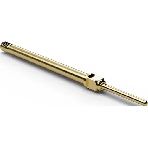 Expressversand Schraub-Prüfstift, Rundkopf, Ø 0.65 mm, Hub 4.4 mm, RM 2.2 mm, L 27.9 mm, F73111B065G250