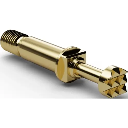 Schraub-Prüfstift, Waffel, Ø 1.8 mm, Hub 2.2 mm, RM 2.54 mm, L 11 mm, F72206B180G100 Direktkauf