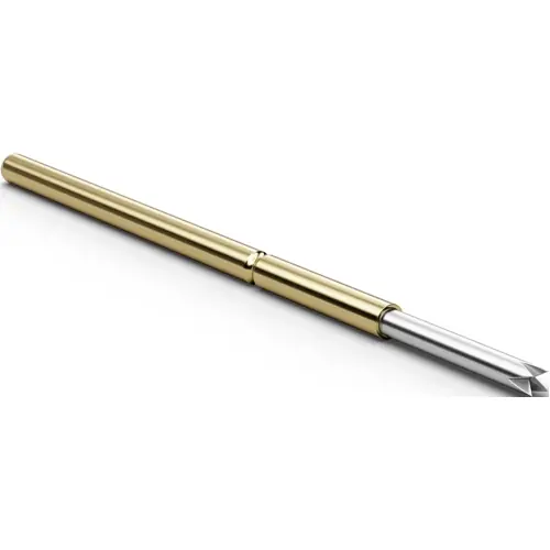 Markenware Standard-Prüfstift mit Tastkopf, Vierfach-Krone, Ø 0.53 mm, Hub 2.54 mm, RM 1.27 mm, L 16.5 mm, F11121S053N085