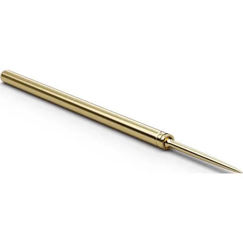 Neue Ware Standard-Prüfstift mit Tastkopf, Flexible Nadel, Ø 0.6 mm, Hub 6.4 mm, RM 2.54 mm, L 33.3 mm, F10010S060L200