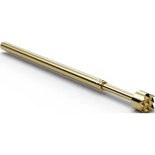 Sonderaktion Standard-Prüfstift mit Tastkopf, Waffel, Ø 2.5 mm, Hub 6.4 mm, RM 2.54 mm, L 33.3 mm, F10006B250G200