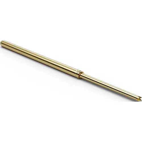 Langhub-Prüfstift mit Tastkopf, Waffel, Ø 0.76 mm, Hub 12 mm, RM 2.54 mm, L 37.7 mm, F58821S076L180 Geprüft