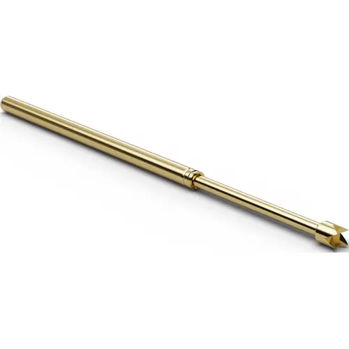 Highlight Langhub-Prüfstift mit Tastkopf, Vierfach-Krone, Ø 1.5 mm, Hub 12 mm, RM 2.54 mm, L 39 mm, F58828B150G180