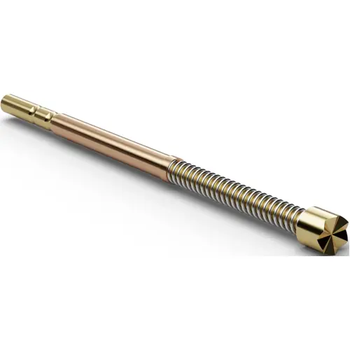 Hochstrom-Federkontakt mit Tastkop, Innensechskant, Ø 3.5 mm, Hub 8 mm, RM 4 mm, L 50 mm, F34009S350L260 Kostenloser Versand