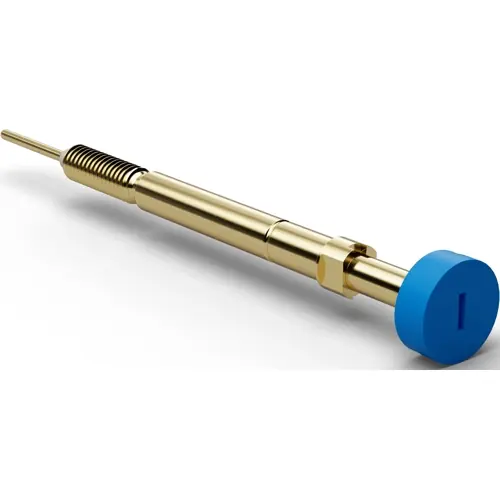 Preisknaller Schalt-Prüfstift, Flachkopf, Ø 5.9 mm, Hub 4.2 mm, RM 3.5 mm, L 44.8 mm, F88617K590U350SM