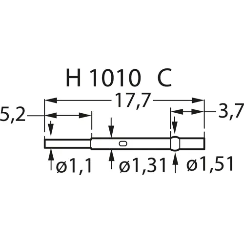 Finale Aktion Hülse für Prüfstifte, Crimpanschluss H1010C, H 1010 C