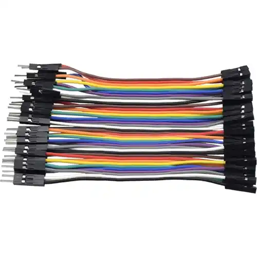 Multicolored Ribbone, Male to Female, 2.54x100Wire Gauge 24AWG,Quantity 40PCS,Male to Female Sonderaktion