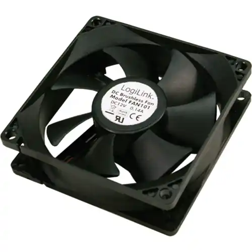 Neue Ware DC-Axiallüfter, 12 V, 120 x 120 x 25 mm, 126 m³/h, 31.3 dB, Kugellager, LogiLink FAN103