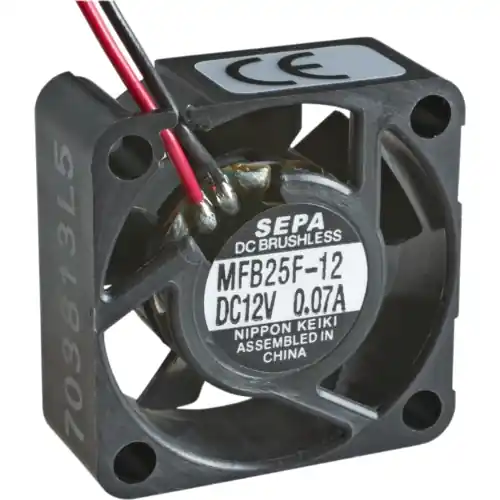 DC-Axiallüfter, 12 V, 25 x 25 x 10 mm, 4.1 m³/h, 23 dB, Kugellager, SEPA MFB25F12 Sonderangebot