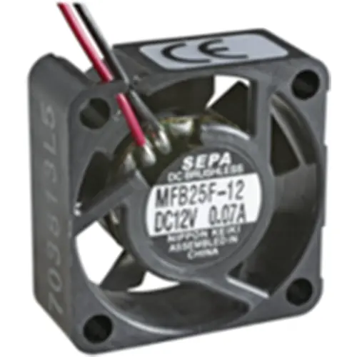 DC-Axiallüfter, 12 V, 25 x 25 x 10 mm, 4.1 m³/h, 23 dB, Kugellager, SEPA MFB25F12A Heißes Angebot