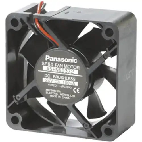 Zertifiziert DC-Axiallüfter, 24 V, 60 x 60 x 25 mm, 26.4 m³/h, 28.5 dB, Kugellager, Panasonic ASFP62372