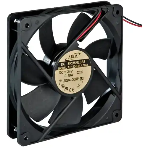 Sonderangebot DC-Axiallüfter, 24 V, 120 x 120 x 25 mm, 149.4 m³/h, 39.1 dB, Kugellager, ADDA AD1224HB-A71GL