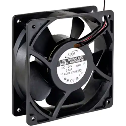 DC-Axiallüfter, 24 V, 120 x 120 x 38 mm, 179 m³/h, 46.7 dB, Kugellager, ADDA AD1224HB-F51 Markenprodukt