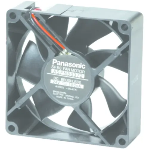 Markenware DC-Axiallüfter, 24 V, 80 x 80 x 25 mm, 64.2 m³/h, 35 dB, Kugellager, Panasonic ASFP80372