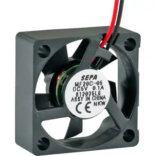 DC-Axiallüfter, 5 V, 20 x 20 x 8 mm, 2.2 m³/h, 20 dB, Gleitlager, SEPA MF20C05 Nur Heute