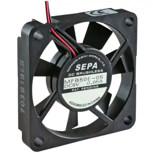 Ausverkauf DC-Axiallüfter, 5 V, 50 x 50 x 10.2 mm, 10.1 m³/h, 16 dB, Kugellager, SEPA MFB50E05