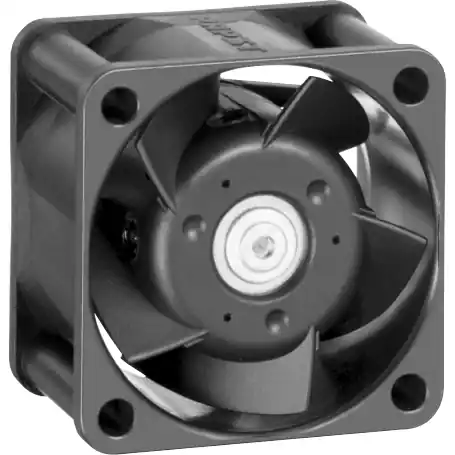 DC-Axiallüfter, 24 V, 40 x 40 x 25 mm, 19 m³/h, 39 dB, Kugellager, ebm-papst 414 J Markenprodukt
