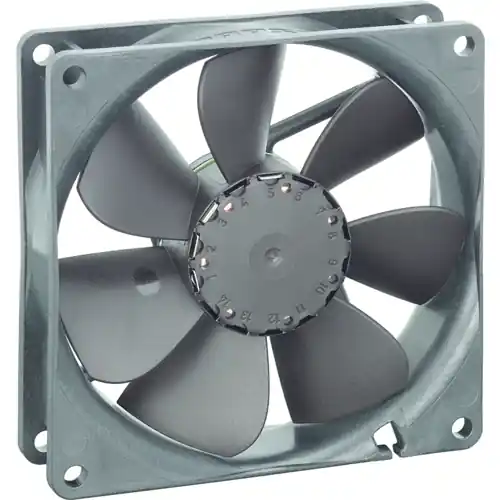 Neue Kollektion DC-Axiallüfter, 12 V, 92 x 92 x 25 mm, 82 m³/h, 32 dB, Kugellager, ebm-papst 3412 N