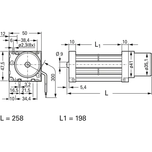 Sichere Zahlung DC-Querstromgebläse, 12 V, 100 m³/h, QG 030