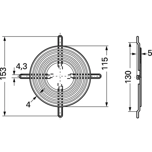 Saisonangebot Metallschutzgitter, (L x B x H) 119 x 119 x 6.5 mm, LZ 30