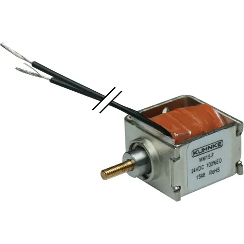 Miniatur-Hubmagnet, MM 15-F-24VDC 100% ED Direktkauf