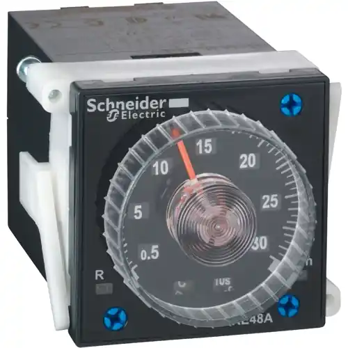 Zertifiziert Multifunktionsrelais, 0,02 s bis 300 h, 4 Funktionen, 2 Wechsler, 24-240 V AC/DC, 5 A/250 VAC, RE48AML12MW