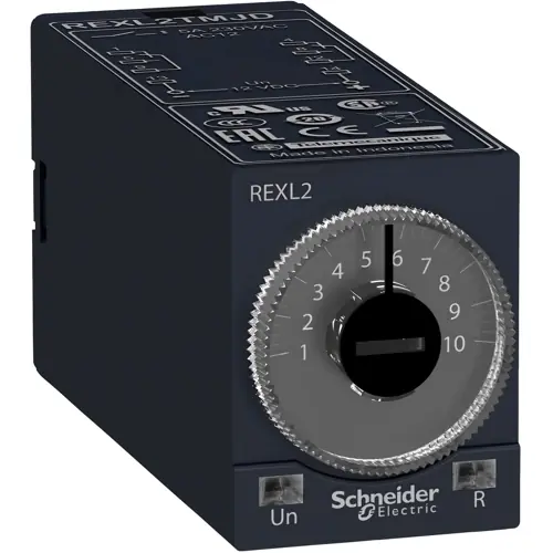 Direktkauf Zeitrelais, 0,1 s bis 100 h, einschaltverzögert, 2 Wechsler, 230 VAC, 5 A/250 VAC, REXL2TMP7