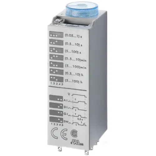 Zeitrelais, 0,05 s bis 100 h, 4 Funktionen, 2 Wechsler, 230-240 VAC, 10 A/250 VAC, 85.02.0.024.0000 Online Kaufen