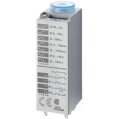 Zeitrelais, 0,05 s bis 100 h, einschaltverzögert, 2 Wechsler, 230-240 VDC, 10 A/250 VAC, 85.02.8.240.0000 Top-Preis