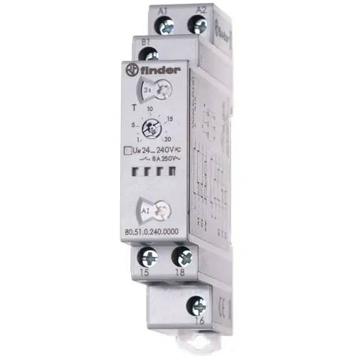 Multifunktions-Zeitrelais, 0,1 s bis 24 h, 6 Funktionen, 1 Wechsler, 24-240 V AC/DC, 8 A/250 VAC, 80.51.0.240.0000 Top-Seller