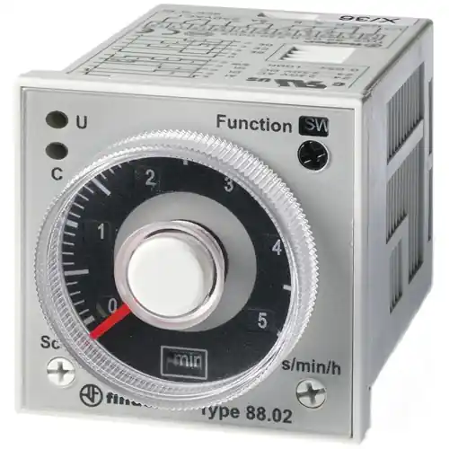 Multifunktions-Zeitrelais, 0,05 s bis 100 h, 7 Funktionen, 2 Wechsler, 24-230 V AC/DC, 8 A/250 VAC, 88.02.0.230.0002 Markenprodukt